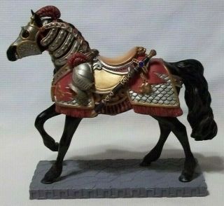 Trail Of Painted Ponies Figurine Charger Horse Medieval Knight Armor Sword