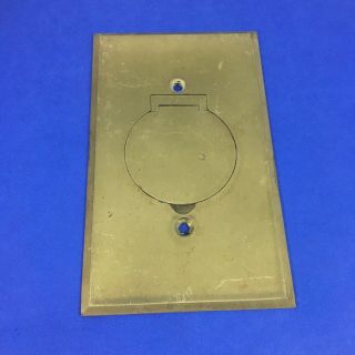 Brass Electrical Outlet Plate With Cover Harvey Hubbell Inc Bridgeport Conn