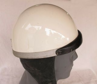 Vintage Romer Helm Motorcycle Half Helmet W Leather Ear Size 7 1/8