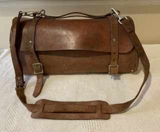 Vintage Klein Tools Leather Tool Bag 5108 - 18 18 " W/shoulder Strap