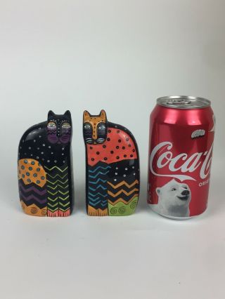 Laurel Burch Multi - Color Cat Salt & Pepper Shakers Set By Ganz Black Ceramic 3