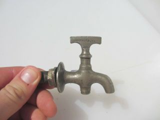 Mini Antique Brass Samovar Tap Water Urn Tank Old Vintage Keg French Chromed