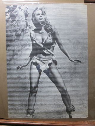 Rachel Welch Hot Girl Black White Vintage Poster 1970 