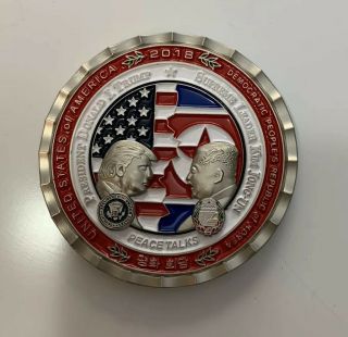 Donald Trump & Kim Jong - Un Us Korea Peace Talk Summit Coin