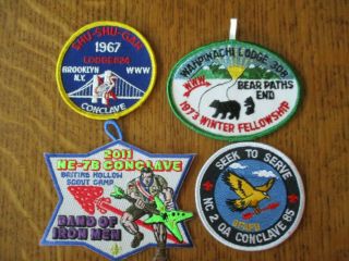 Boy Scout Oa (4) Conclave / Event Patches Lodge 24,  308,  2011 Ne - 7b & 1985 Nc2