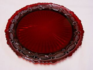 Avon 1876 Cape Cod Ruby Red Dinnerware - 1 Dinner Plate / Cake Plate