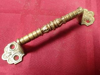 Antique Vintage Cast Brass Victorian Door Handle Pull