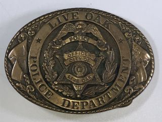 Live Oak Police Department Texas Creative Castings 1990 Belt Buckle