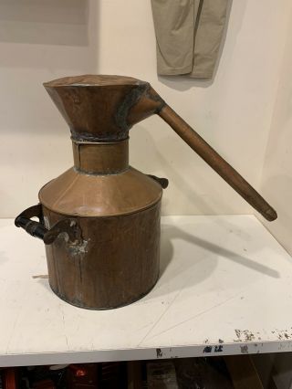 Vintage Copper Large Moonshine Still Pot - Hand Made