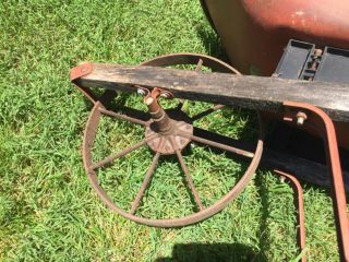 Vintage Steel Spoked Wheel From A Vintage Wheelbarrow 15 1/2 In.