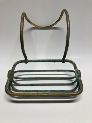 Antique Brass Soap Dish Holder For Clawfoot Bathtub Tub Non Magnetic Metal