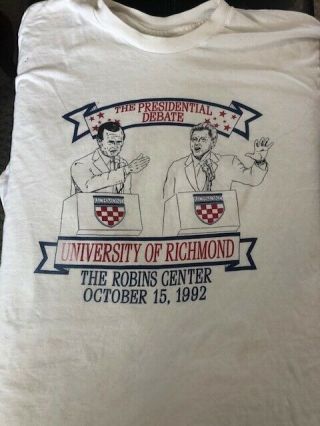 1992 Presidential Debate George Bush Bill Clinton University Of Richmond Tshirt