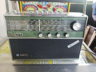 Vintage Sanyo 1971 Shortwave Radio Am/fm With Earphone Heterodyne