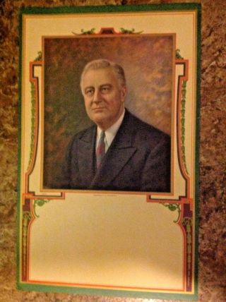 Spectacular Vintage 1937 Pres.  Franklin Roosevelt Fdr Political Campaign Poster