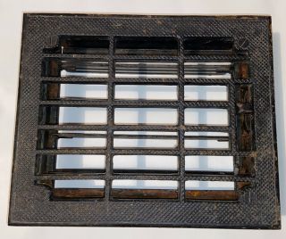 Antique Cast Iron Decorative Heat Grate Register 8x10 Vtg Vent