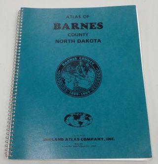 1910,  1989 Barnes County North Dakota Atlas History Land Owner Valley City