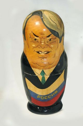 Vintage 10 Piece Russian Nesting 9.  5 " Dolls Matryoshka Russia Soviet Leaders