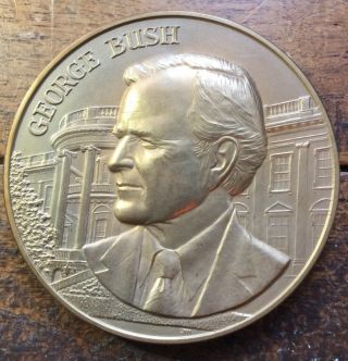 1989 President George H Bush Bronze 3 " Medal From The Us