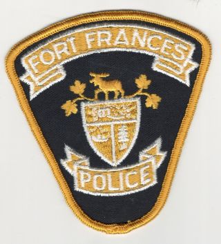 Old Gold Fort Frances Police Patch - Ontario - Canada - Obsolete Dept.