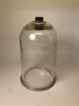 Vintage Pyrex Bell Jar With Rubber Stopper Glassware Scientific Lab Equipment