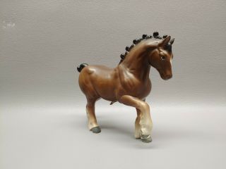 Vintage Enesco Draft Horse Figurine 6 1/2 " Braided Mane