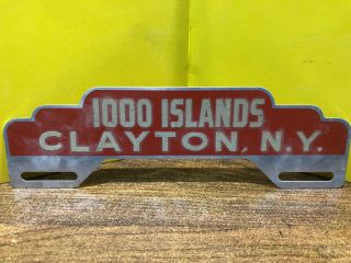 vintage 1000 Islands Clayton York License Plate Topper 2