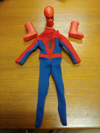 Vintage 1966 Ideal Captain Action Spiderman Suit Mask And Boots