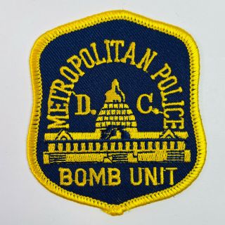 Bomb Unit Metropolitan Police Washington Dc Patch