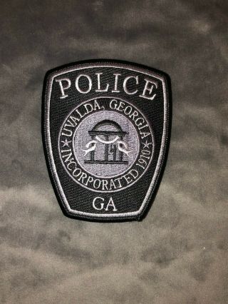 Town Of Uvalda,  Ga.  Style Small City Police Patch,  Montgomery County Georgia