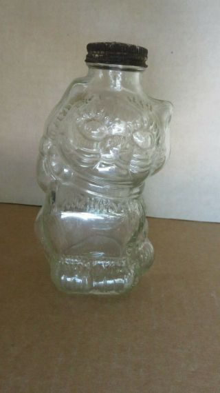 Vintage Cat Kitty Grapette Family Beverage Syrup Glass Bottle Piggy Bank Kitten 2