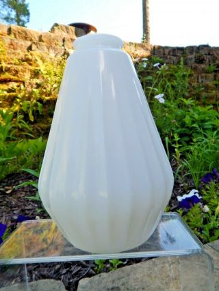 Vintage Mid - Century Lamp Shade Large White Milk Glass 9 " Tall Torchiere Ceiling