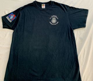 Fdny Nyc Fire Department York City T - Shirt Sz L Wtc 9/11 Emt Ems