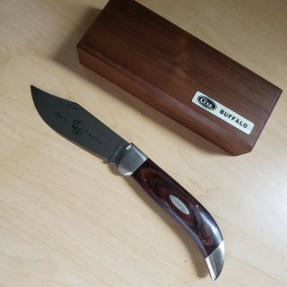 Vintage 1972 Case Xx Buffalo Knife In Wooden Box