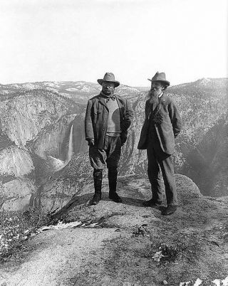 Teddy Roosevelt And John Muir Yosemite 1906 11x14 Silver Halide Photo Print