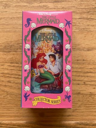 Rare Vintage The Little Mermaid Disney Collector Acrylic Glass Burger King