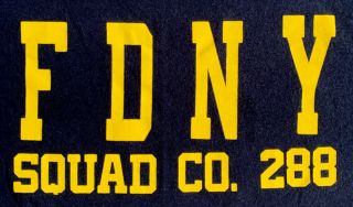 Fdny Nyc Fire Department York City T - Shirt Sz L Squad 288 Queens