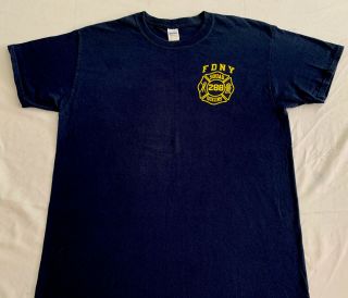 FDNY NYC Fire Department York City T - Shirt Sz L Squad 288 Queens 3