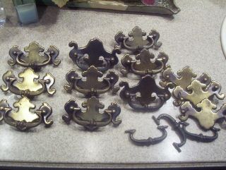 Brass Antique Hardware Vintage Chippendale Batwing Drawer Pulls 3 In Centers 12