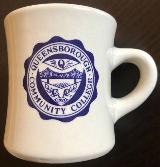Vintage Queensborough Community College Coffee Mug - Heavy & Sturdy