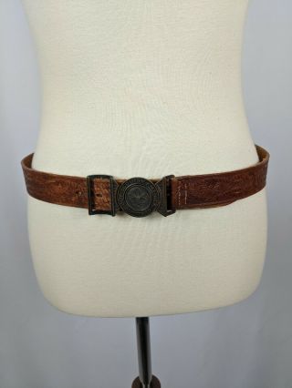 Vintage Official Boy Scouts Of America Belt Brown Leather Engraved 38 "