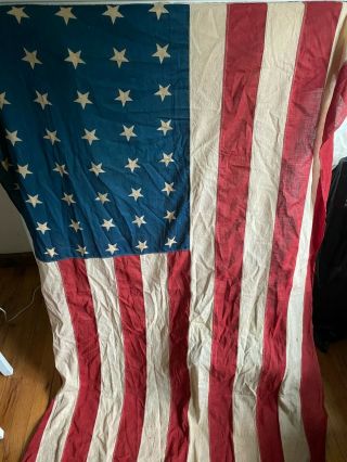 Vintage 48 Star Us Flag Sewn Stripes American