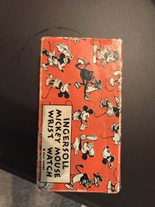 1930’s Mickey Mouse Watch Box Only Rare Ingersoll Nr Critter