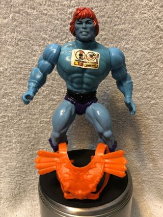 Vintage Motu Masters Of The Universe Faker With Rare Sticker Soft Head