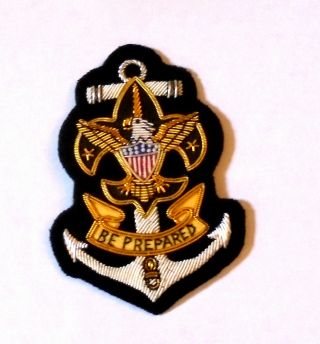Sea Boy Scout Ship Uniform Bullion Anchor Eagle Blazer Badge Patch Award Bsa Sew