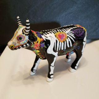 Cow Parade: " Miss Fiesta Bones Bovine " 7337 - Very Rare.  And Tag