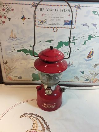 Vintage Coleman Red Lantern Model 200a Dated 11 - 71
