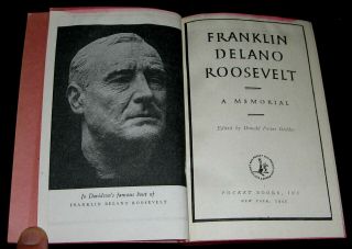 Franklin Delano Roosevelt 1945 Rare A Memorial Fdr Pocket Book