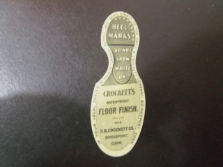 Vintage Celluloid Advertising Bookmark Crockett 