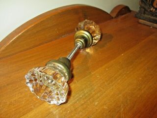 Antique 12 Point Architectural Clear Glass Door Knobs