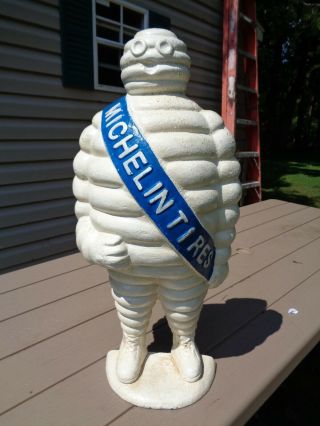 Vintage Michelin Man Cast Iron 22” Tall Door Stop